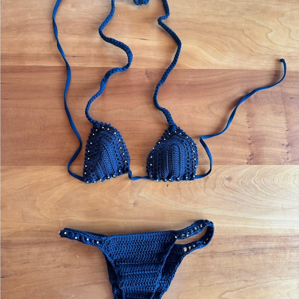 JMP the label BLACK crochet bikini SMALL
